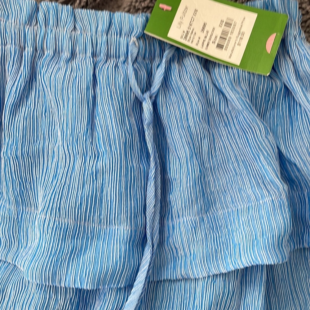 Lilly Pulitzer Maya top lapis blue summer seeksucker - Picture 3 of 4